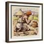 Early Man Creating Fire from Flints-Pat Nicolle-Framed Giclee Print