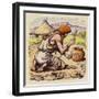 Early Man Creating Fire from Flints-Pat Nicolle-Framed Giclee Print