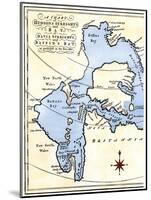 Early Map of Hudson's Strait and Hudson's Bay, 1662, in Arctic Canada-null-Mounted Giclee Print