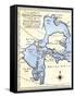 Early Map of Hudson's Strait and Hudson's Bay, 1662, in Arctic Canada-null-Framed Stretched Canvas