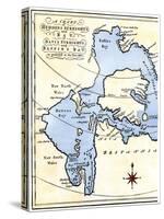 Early Map of Hudson's Strait and Hudson's Bay, 1662, in Arctic Canada-null-Stretched Canvas