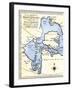 Early Map of Hudson's Strait and Hudson's Bay, 1662, in Arctic Canada-null-Framed Giclee Print