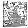 Early Map of Massachusetts Bay, USA-null-Stretched Canvas