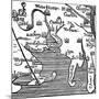 Early Map of Massachusetts Bay, USA-null-Mounted Giclee Print