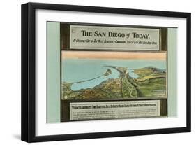 Early Map of San Diego, California-null-Framed Art Print