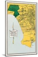 Early Map of Santa Monica, California-null-Mounted Art Print