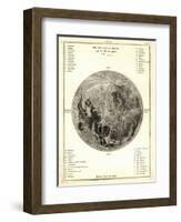 Early Map of the Moon, 1772-Detlev Van Ravenswaay-Framed Premium Photographic Print