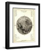 Early Map of the Moon, 1772-Detlev Van Ravenswaay-Framed Premium Photographic Print