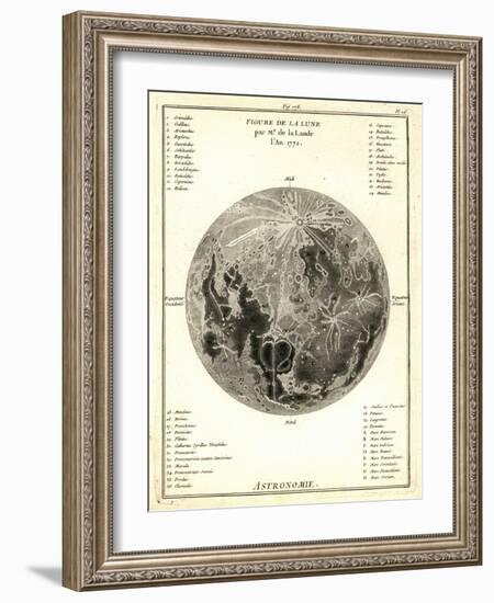 Early Map of the Moon, 1772-Detlev Van Ravenswaay-Framed Photographic Print
