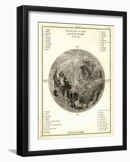 Early Map of the Moon, 1772-Detlev Van Ravenswaay-Framed Photographic Print