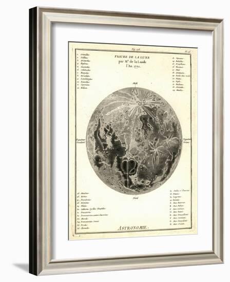 Early Map of the Moon, 1772-Detlev Van Ravenswaay-Framed Photographic Print