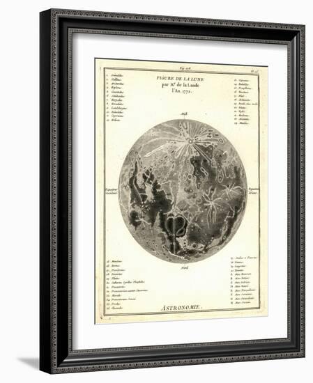 Early Map of the Moon, 1772-Detlev Van Ravenswaay-Framed Photographic Print