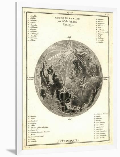 Early Map of the Moon, 1772-Detlev Van Ravenswaay-Framed Photographic Print