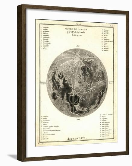 Early Map of the Moon, 1772-Detlev Van Ravenswaay-Framed Photographic Print