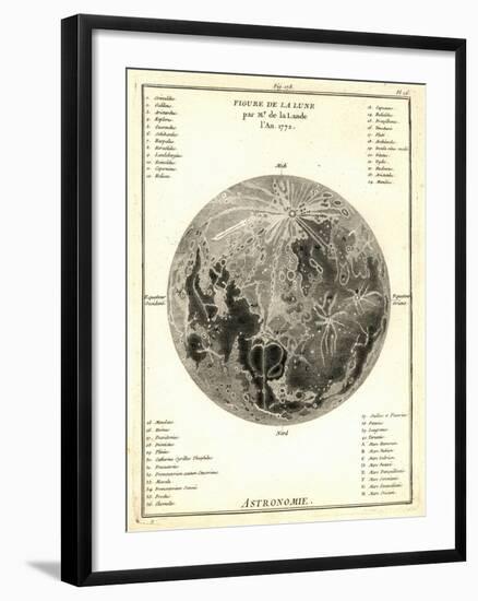 Early Map of the Moon, 1772-Detlev Van Ravenswaay-Framed Photographic Print