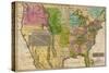 Early Map of the United States-null-Stretched Canvas