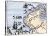 Early Map Showing Nova Zembla Off the Arctic Coast of Russia, Probably 1600-null-Stretched Canvas