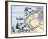 Early Map Showing Nova Zembla Off the Arctic Coast of Russia, Probably 1600-null-Framed Giclee Print