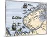 Early Map Showing Nova Zembla Off the Arctic Coast of Russia, Probably 1600-null-Mounted Giclee Print