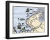 Early Map Showing Nova Zembla Off the Arctic Coast of Russia, Probably 1600-null-Framed Giclee Print