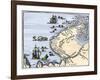 Early Map Showing Nova Zembla Off the Arctic Coast of Russia, Probably 1600-null-Framed Giclee Print