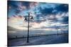 Early Morning Along Atlantic Ocean and the Key West Pier-Terry Eggers-Stretched Canvas