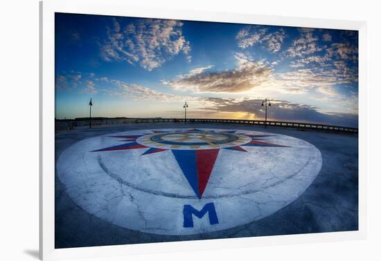 Early Morning Along Atlantic Ocean and the Key West Pier-Terry Eggers-Framed Photographic Print