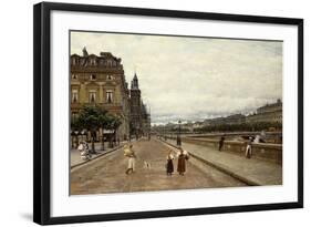 Early Morning Along the Seine-Marie Francois Firmin-Girard-Framed Giclee Print