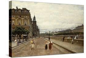 Early Morning Along the Seine-Marie Francois Firmin-Girard-Stretched Canvas