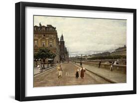 Early Morning Along the Seine-Marie Francois Firmin-Girard-Framed Giclee Print