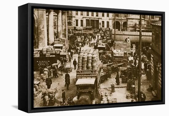 Early Morning at Covent Garden Market-English Photographer-Framed Stretched Canvas