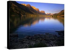 Early Morning at St Mary Lake in Glacier National Park, Montana, USA-Jerry Ginsberg-Stretched Canvas