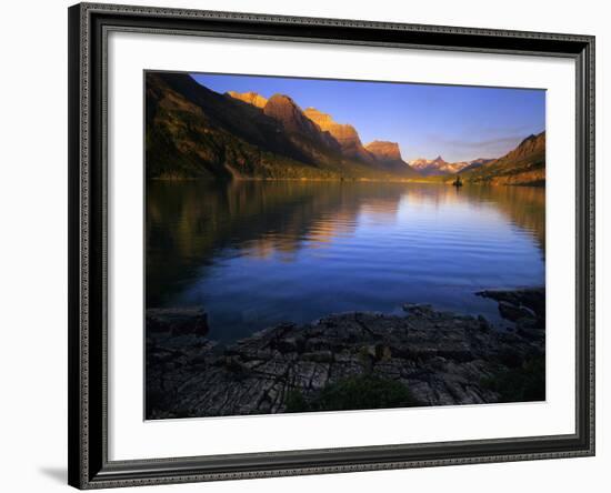 Early Morning at St Mary Lake in Glacier National Park, Montana, USA-Jerry Ginsberg-Framed Photographic Print