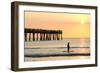 Early Morning at the Pier in Jacksonville Beach, Florida.-RobWilson-Framed Photographic Print