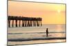 Early Morning at the Pier in Jacksonville Beach, Florida.-RobWilson-Mounted Photographic Print