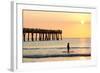 Early Morning at the Pier in Jacksonville Beach, Florida.-RobWilson-Framed Photographic Print