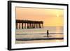 Early Morning at the Pier in Jacksonville Beach, Florida.-RobWilson-Framed Photographic Print