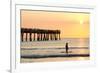 Early Morning at the Pier in Jacksonville Beach, Florida.-RobWilson-Framed Photographic Print