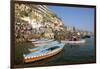 Early Morning Bathing in the Holy River Ganges Along Dasaswamedh Ghat, Uttar Pradesh State, India-Gavin Hellier-Framed Photographic Print