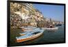 Early Morning Bathing in the Holy River Ganges Along Dasaswamedh Ghat, Uttar Pradesh State, India-Gavin Hellier-Framed Photographic Print