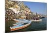 Early Morning Bathing in the Holy River Ganges Along Dasaswamedh Ghat, Uttar Pradesh State, India-Gavin Hellier-Mounted Photographic Print