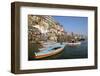 Early Morning Bathing in the Holy River Ganges Along Dasaswamedh Ghat, Uttar Pradesh State, India-Gavin Hellier-Framed Premium Photographic Print