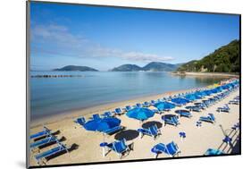 Early Morning Beach, Lerici, Liguria, Italy, Europe-Peter Groenendijk-Mounted Photographic Print