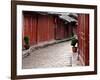 Early Morning Cobbled Street, Lijiang Old Town, UNESCO World Heritage Site, Yunnan, China-Porteous Rod-Framed Photographic Print