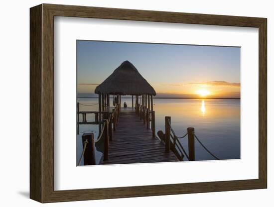 Early Morning, Dock, Rancho Encantado Eco-Resort and Spa, Bacalar, Quintana Roo, Mexico-Richard Maschmeyer-Framed Photographic Print