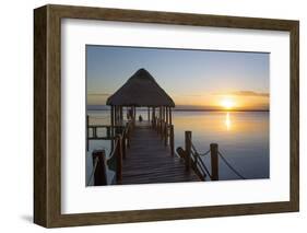 Early Morning, Dock, Rancho Encantado Eco-Resort and Spa, Bacalar, Quintana Roo, Mexico-Richard Maschmeyer-Framed Photographic Print