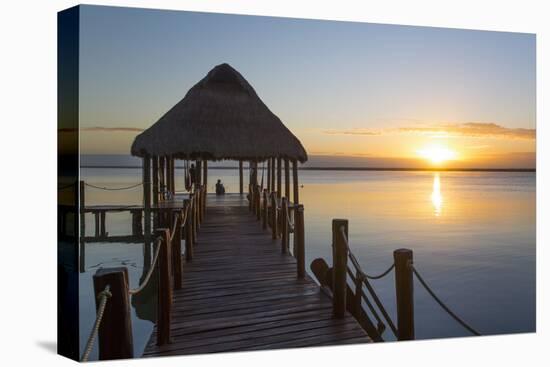 Early Morning, Dock, Rancho Encantado Eco-Resort and Spa, Bacalar, Quintana Roo, Mexico-Richard Maschmeyer-Stretched Canvas