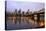 Early Morning down Town Portland and Willamette River, Portland Oregon.-Craig Tuttle-Stretched Canvas