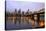 Early Morning down Town Portland and Willamette River, Portland Oregon.-Craig Tuttle-Stretched Canvas