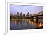 Early Morning down Town Portland and Willamette River, Portland Oregon.-Craig Tuttle-Framed Photographic Print